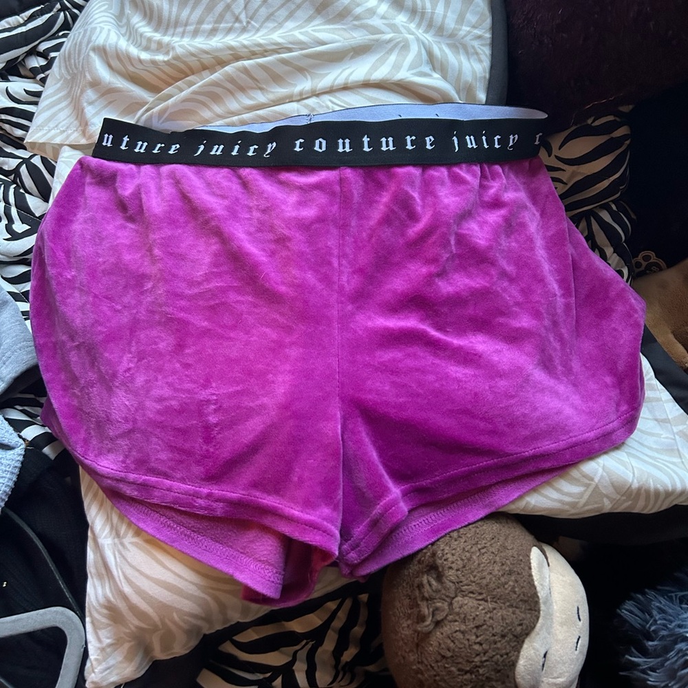 Juicy Couture Fuchsia Velour Shorts